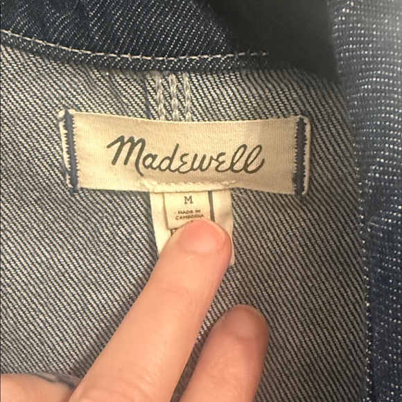 Madewell Blue Cropped Jean Jacket - Picture 4 of 5